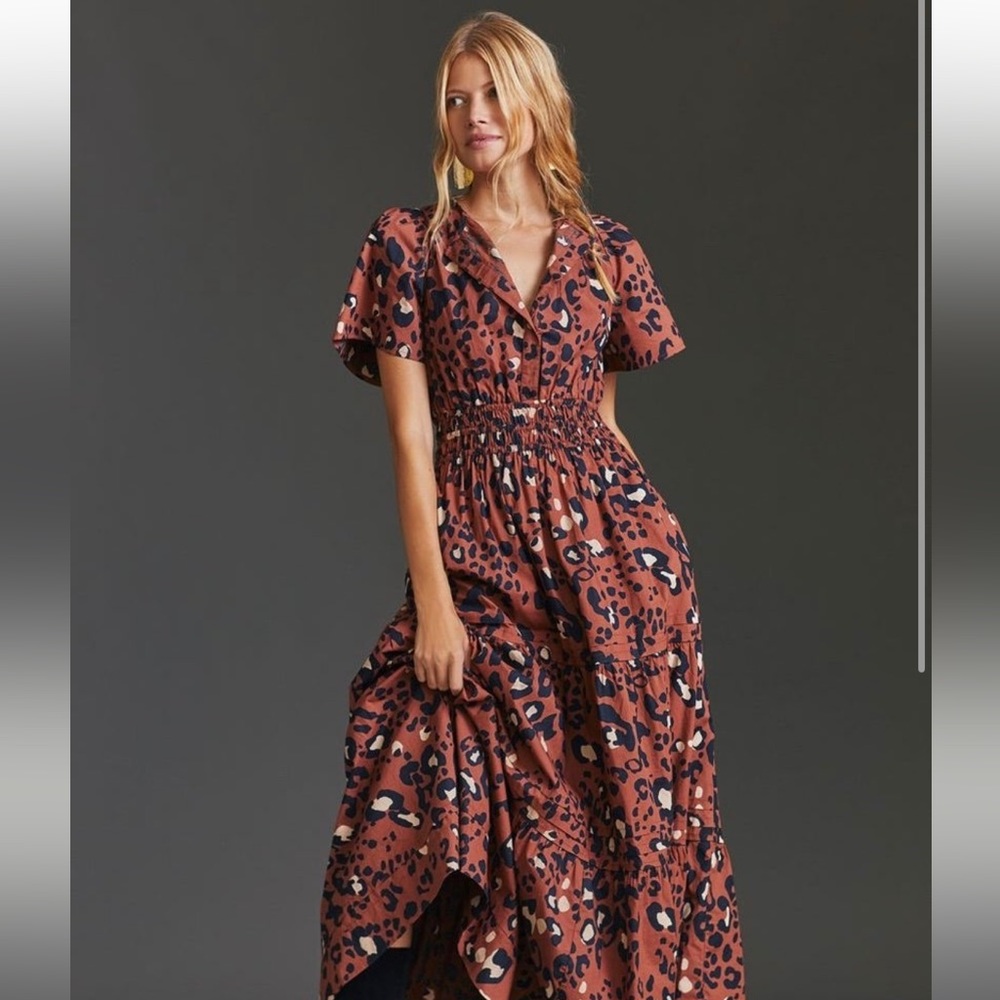 Maeve Somerset Leopard Maxi Dress